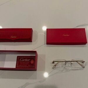 Cartier Gold and Silver Rimless Eyewear